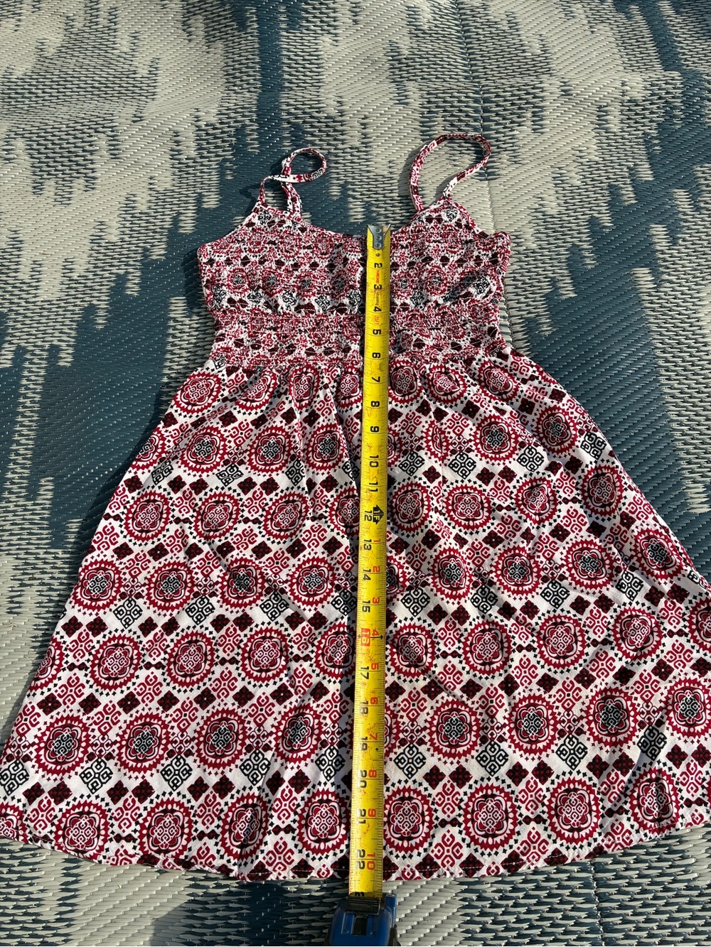 H&M Pink Printed Smocked Bodice Mini Dress - Picture 4 of 6